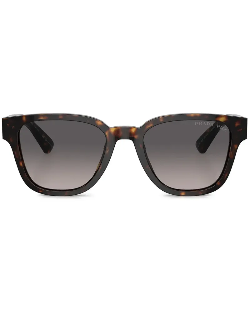 Prada Sonnenbrille mit eckigem Gestell - Braun Braun
