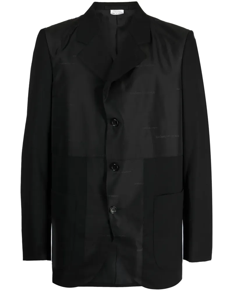 Comme des Garçons Sakko mit Logo-Print - Schwarz Schwarz