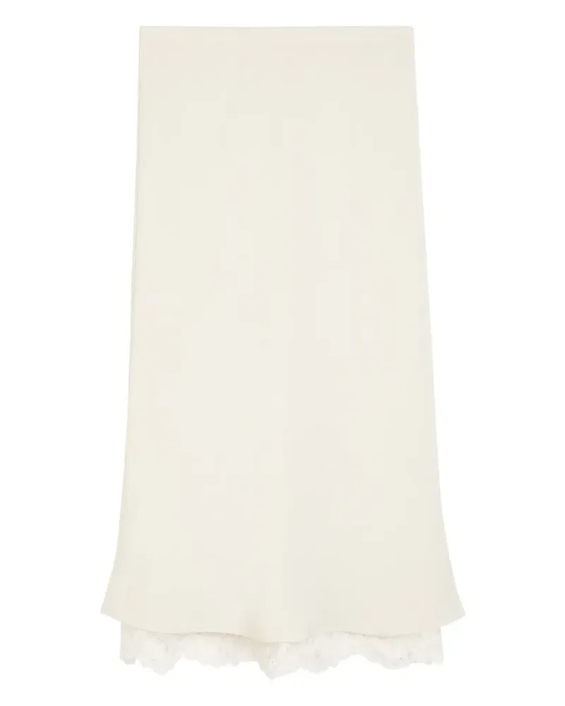 Maria Mcmanus lace bias midi skirt - Nude Nude