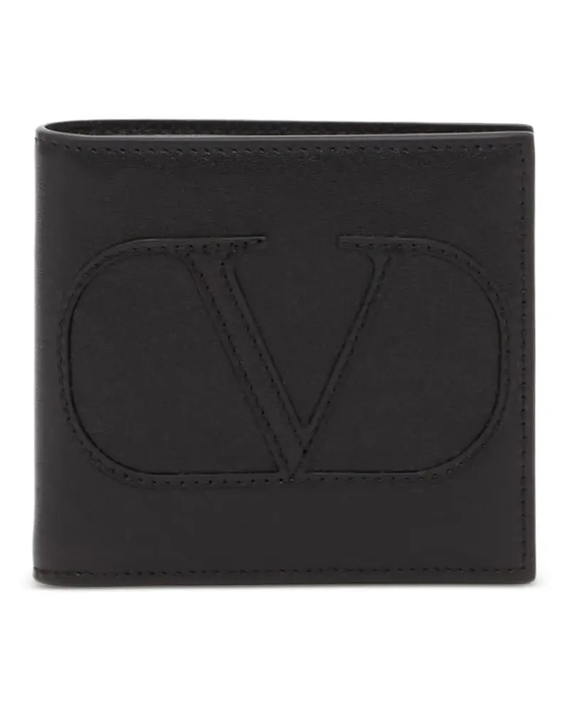 Valentino Garavani VLogo Signature XL calfskin leather wallet - Schwarz Schwarz