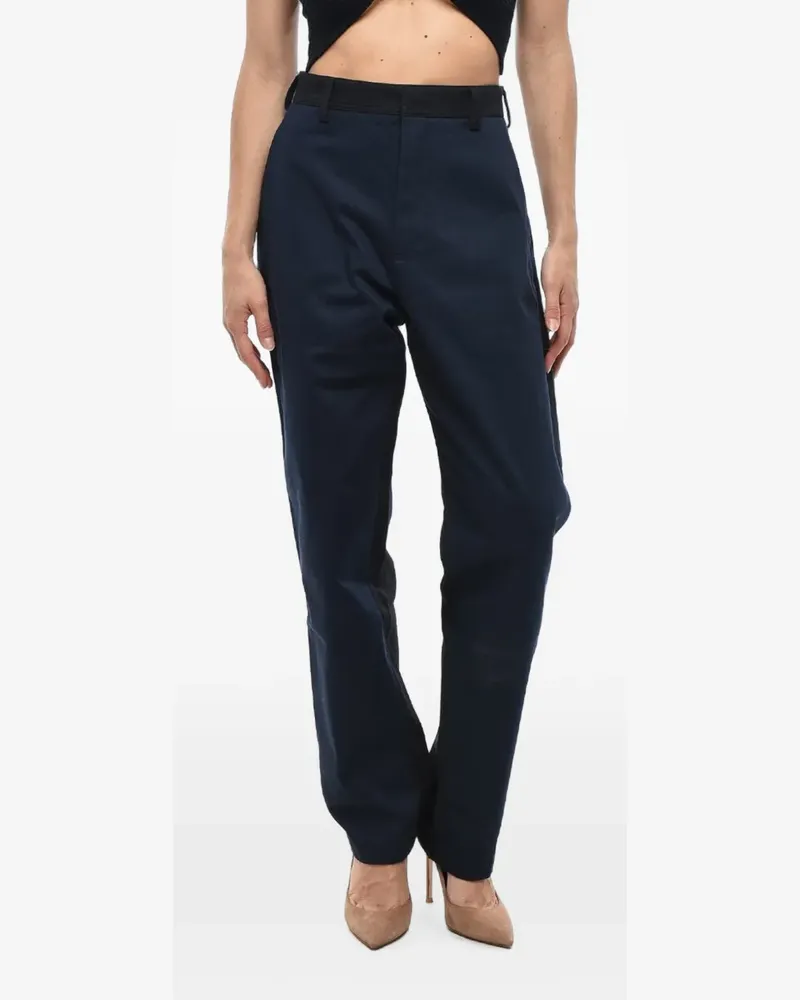 Stella McCartney Gavin Hose mit Öko-Leder-Patches - Blau Blau