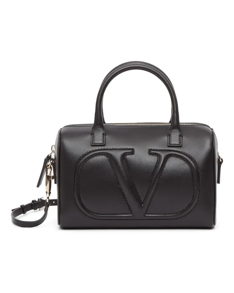 Valentino Garavani VLogo Walk Handtasche aus Kalbsleder - Schwarz Schwarz