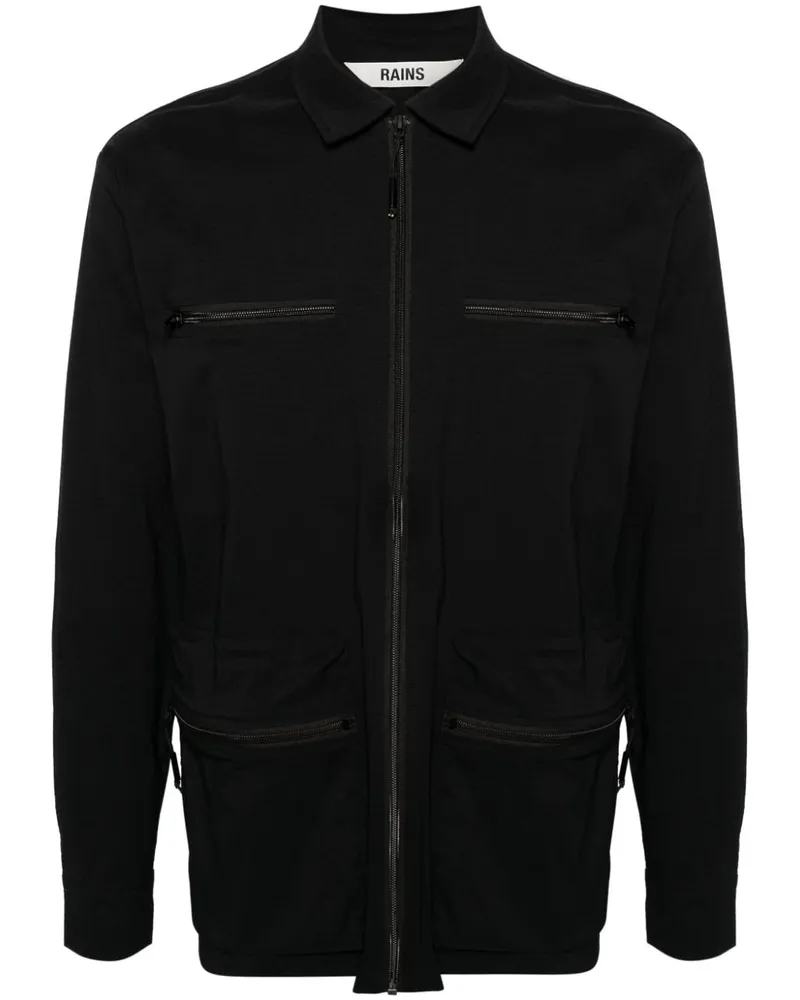 RAINS Tomar Ripstop-Hemdjacke - Schwarz Schwarz
