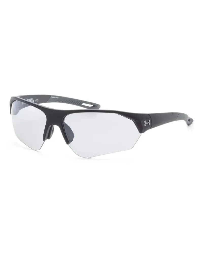 Under Armour Eckige Sonnenbrille mit Logo-Schild - Grau Grau