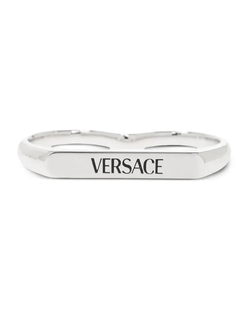 Versace Ring mit Logo-Gravur - Silber Silber