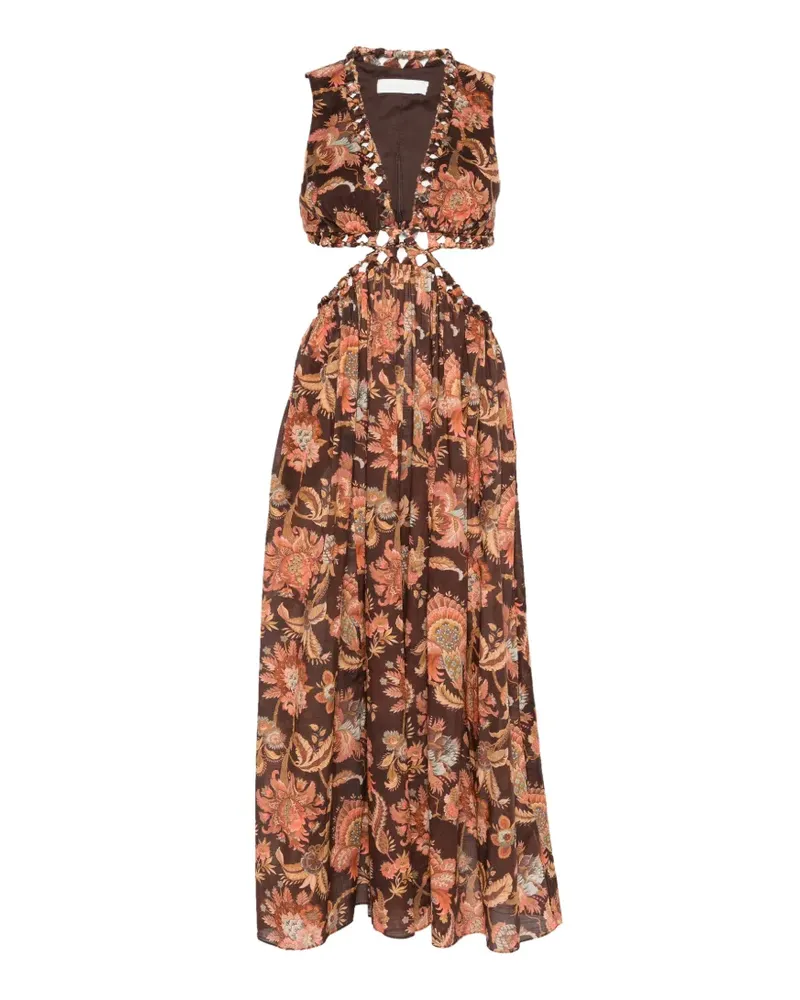 Zimmermann Aster floral-print dress - Braun Braun
