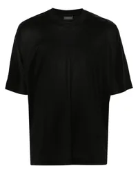 Emporio Armani T-Shirt mit Logo-Stickerei Schwarz