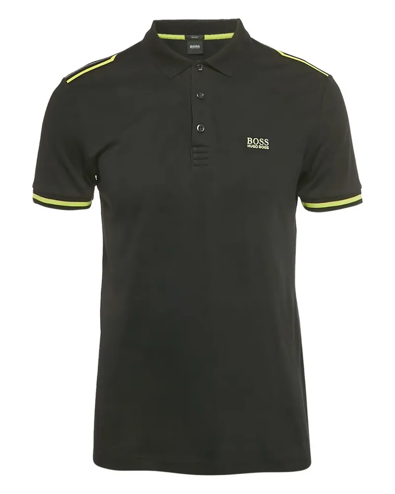 HUGO BOSS slim-fit trim polo shirt - Schwarz Schwarz