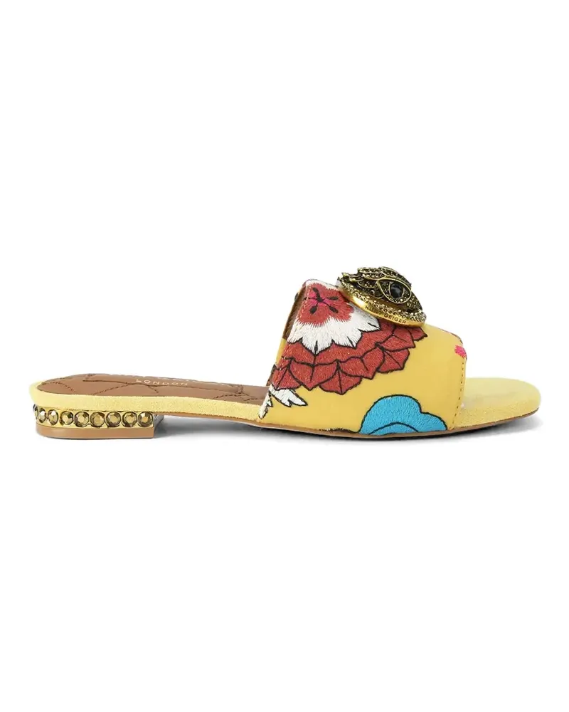 Kurt Geiger Chelsea floral-embroidered sandals - Gelb Gelb