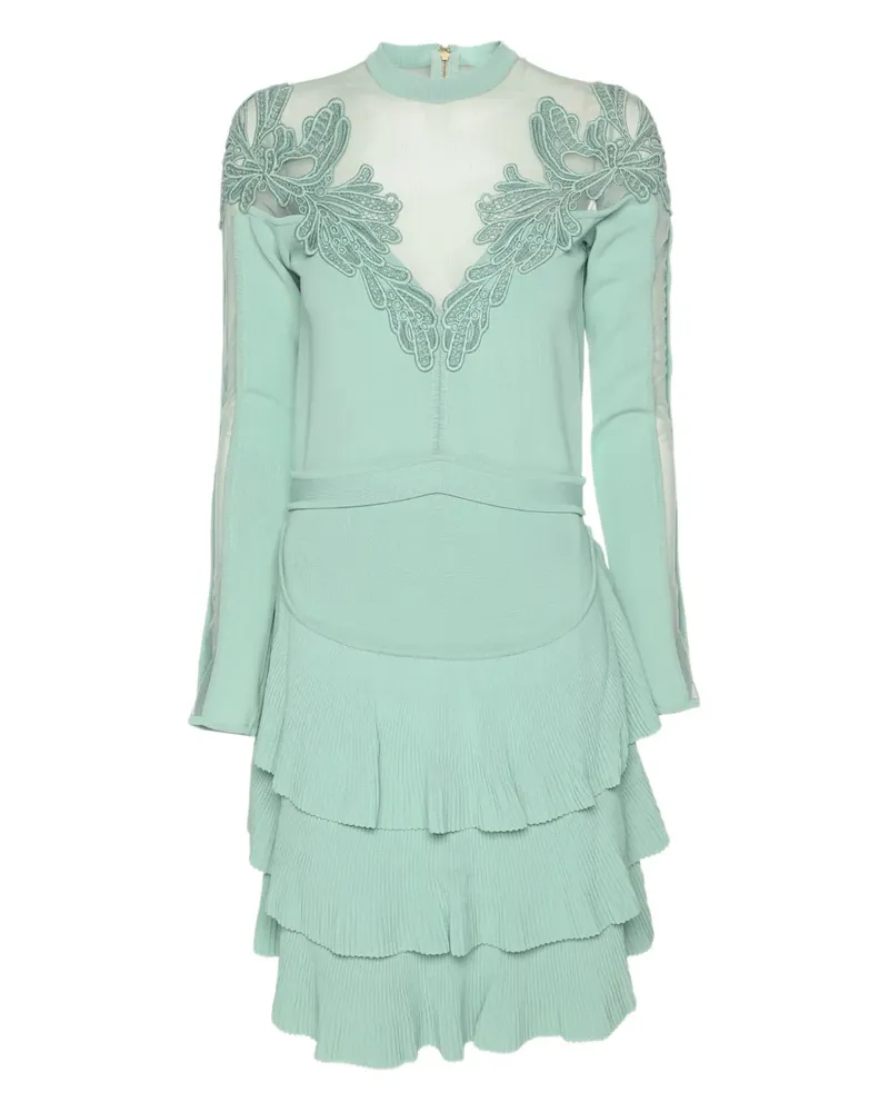 Elie Saab Minikleid mit langen Ärmeln - Grün Grün
