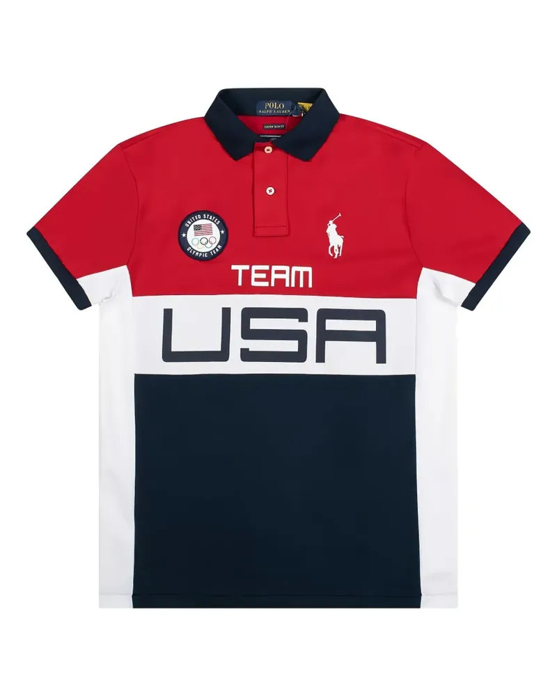 Ralph Lauren Poloshirt mit Team USA-Print - Rot Rot