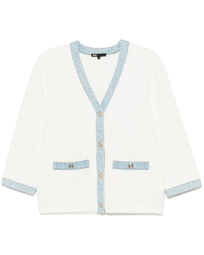 Maje Cardigan aus Bouclé - Weiß Weiß
