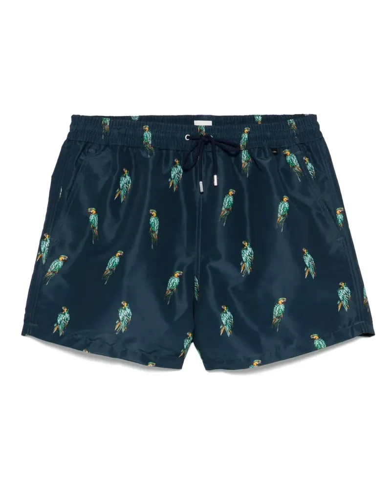 Paul Smith Badeshorts mit Papageien-Print - Blau Blau