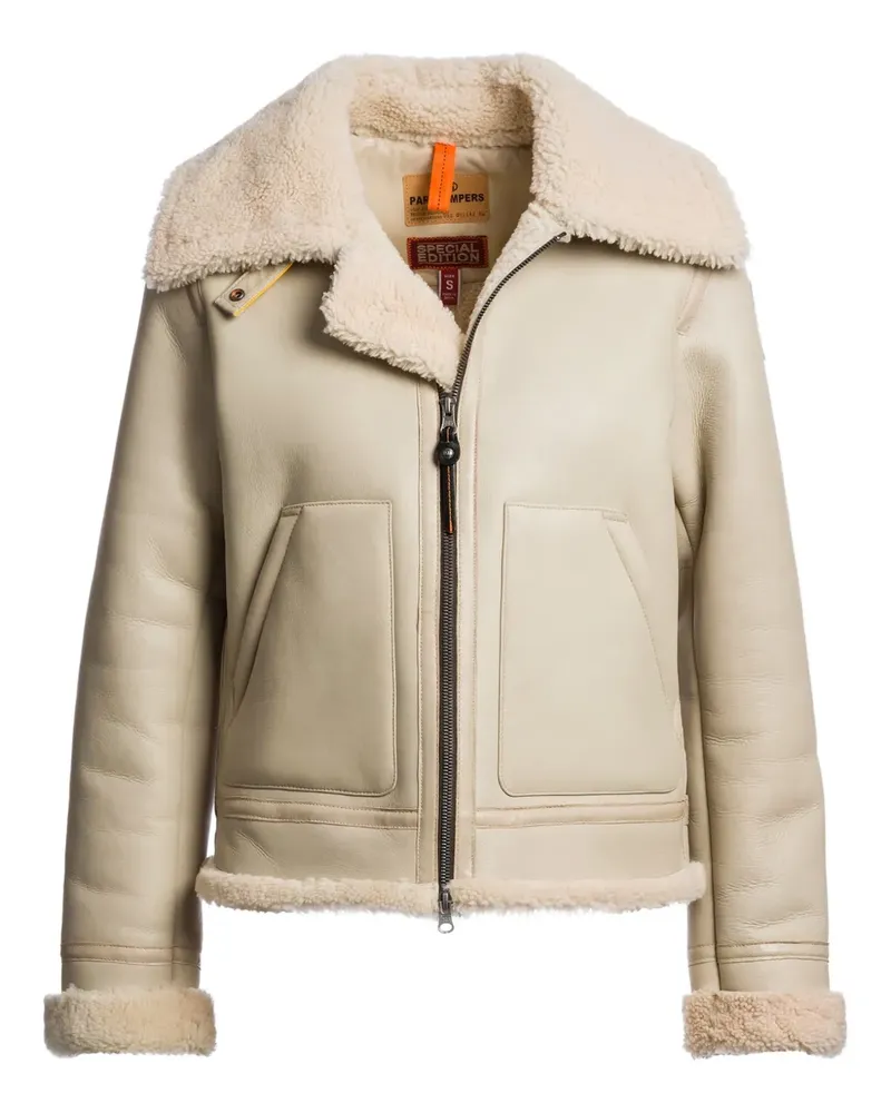 Parajumpers Gialean Jacke mit Shearling-Kragen - Nude Nude