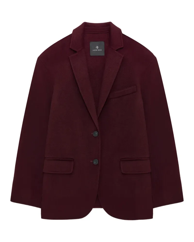 Anine Bing Quinn blazer - burgundy cashmere blend - Rot Rot