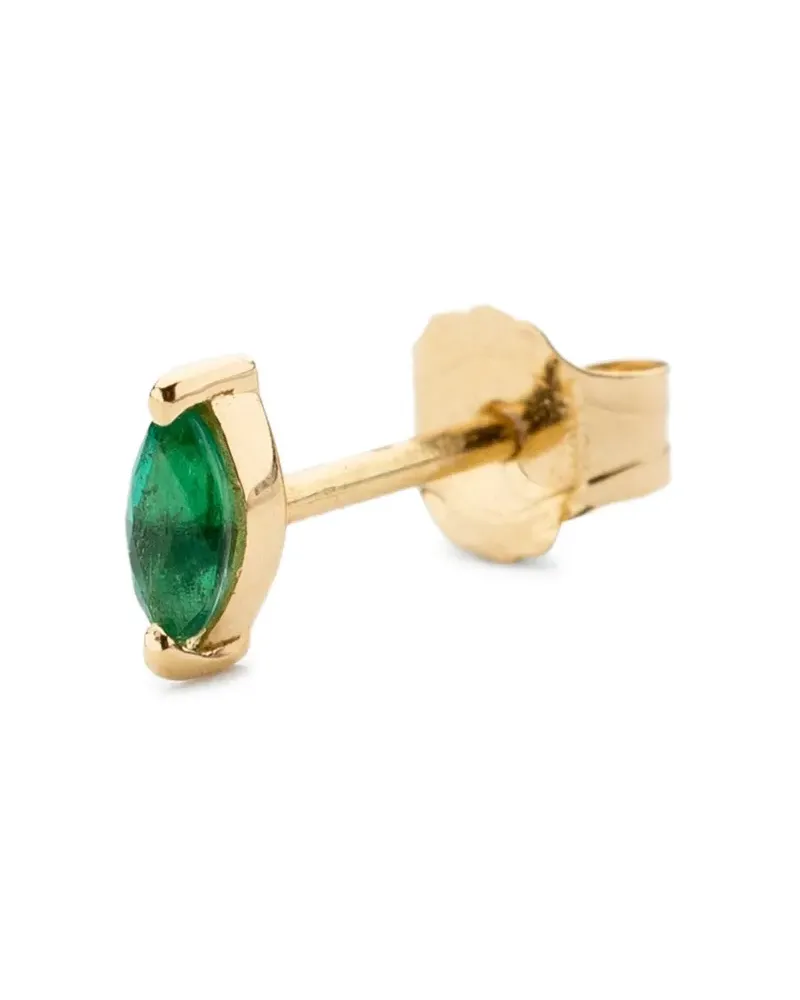 WHITE BIRD 18K yellow gold Marquise Emerald Earring Gold