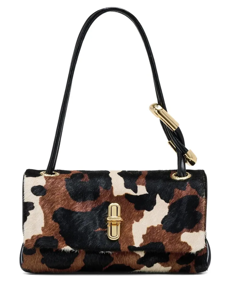 Marc Jacobs Mini Dual Schultertasche aus Kalbshaar - Braun Braun