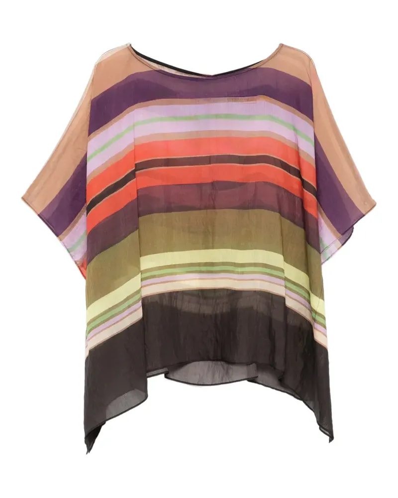 Marina Rinaldi Pmragape striped top - Nude Nude