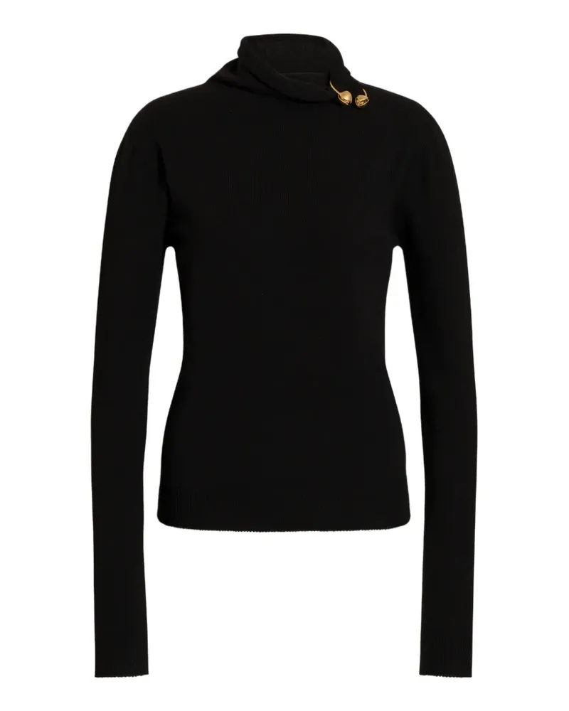 Alberta Ferretti Verzierter Rollkragenpullover - Schwarz Schwarz