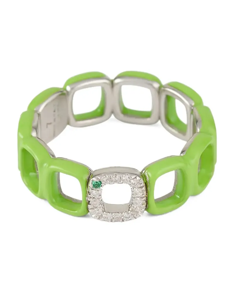 IVI Collection Eckiger Toy Ring - Grün Grün