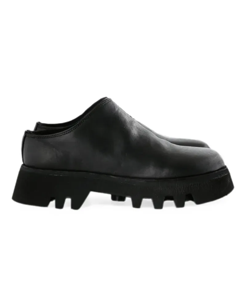 GUIDI chunky-sole mules - Schwarz Schwarz