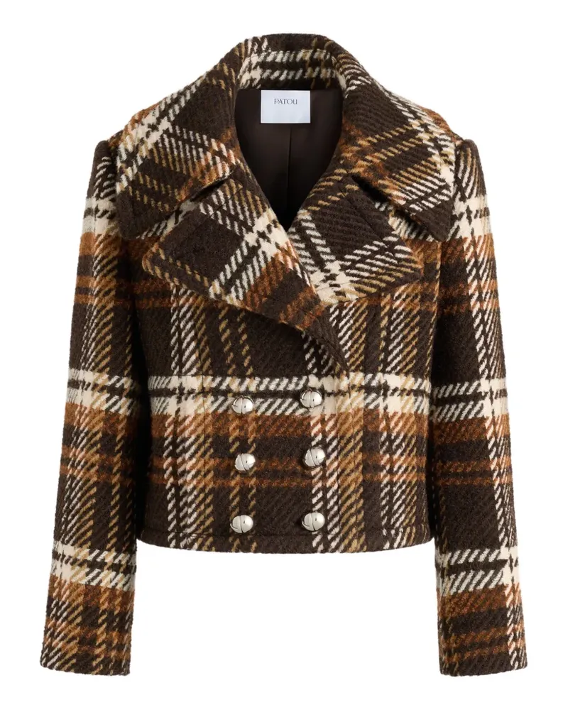 Patou Doppelreihiger Mantel - Schwarz Schwarz