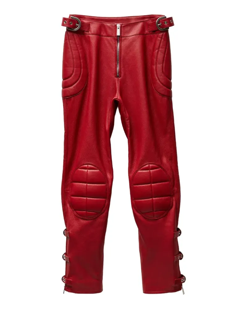Versace Hose aus Nappaleder - Rot Rot