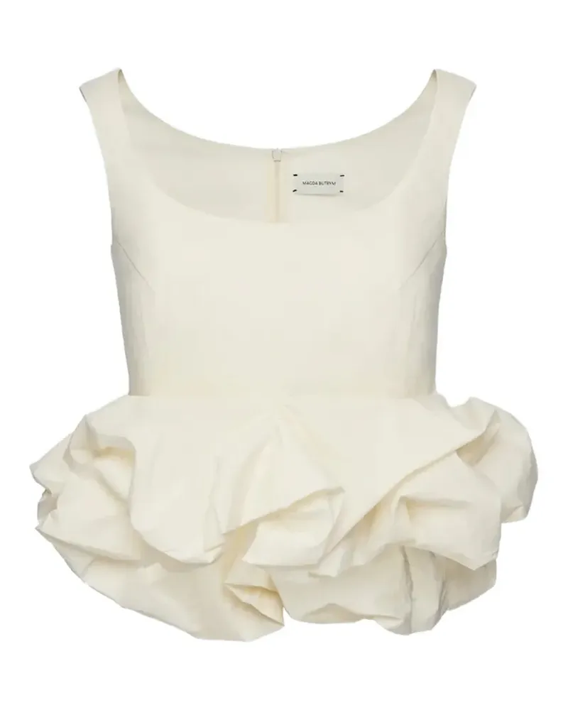 Magda Butrym ruffled peplum blouse - Nude Nude