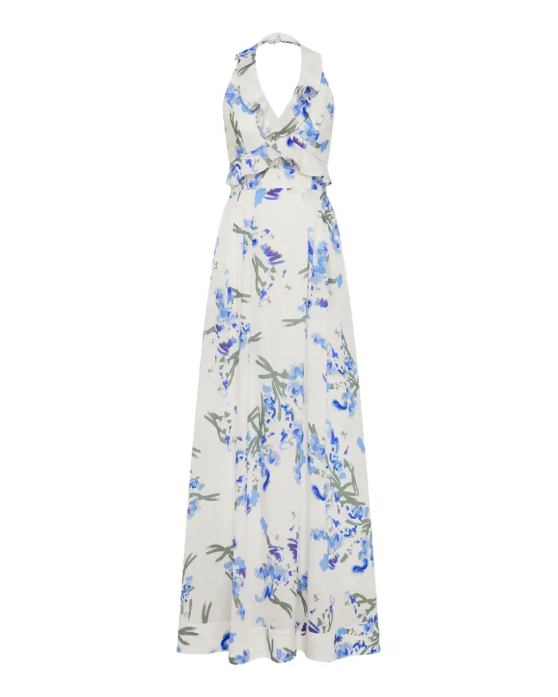 Rebecca Vallance Maxikleid mit Blumen-Print - Weiß Weiß