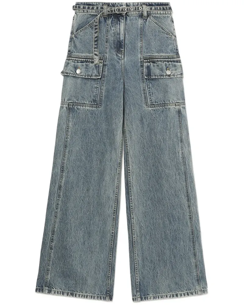 3.1 phillip lim Weite Jeans mit Gürtel - Blau Blau