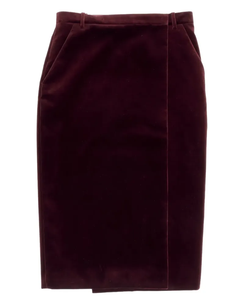 Yves Saint Laurent pocket midi skirt - Rot Rot