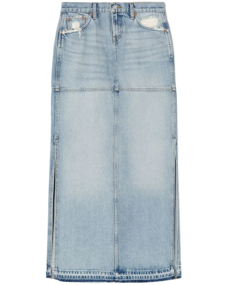 RE/DONE Jeans-Maxirock mit Schlitz - Blau Blau