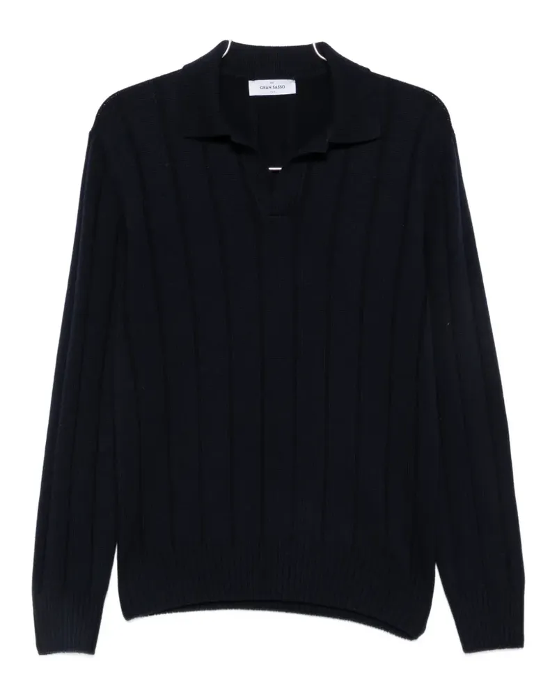 Gran Sasso Gerippter Pullover - Blau Blau