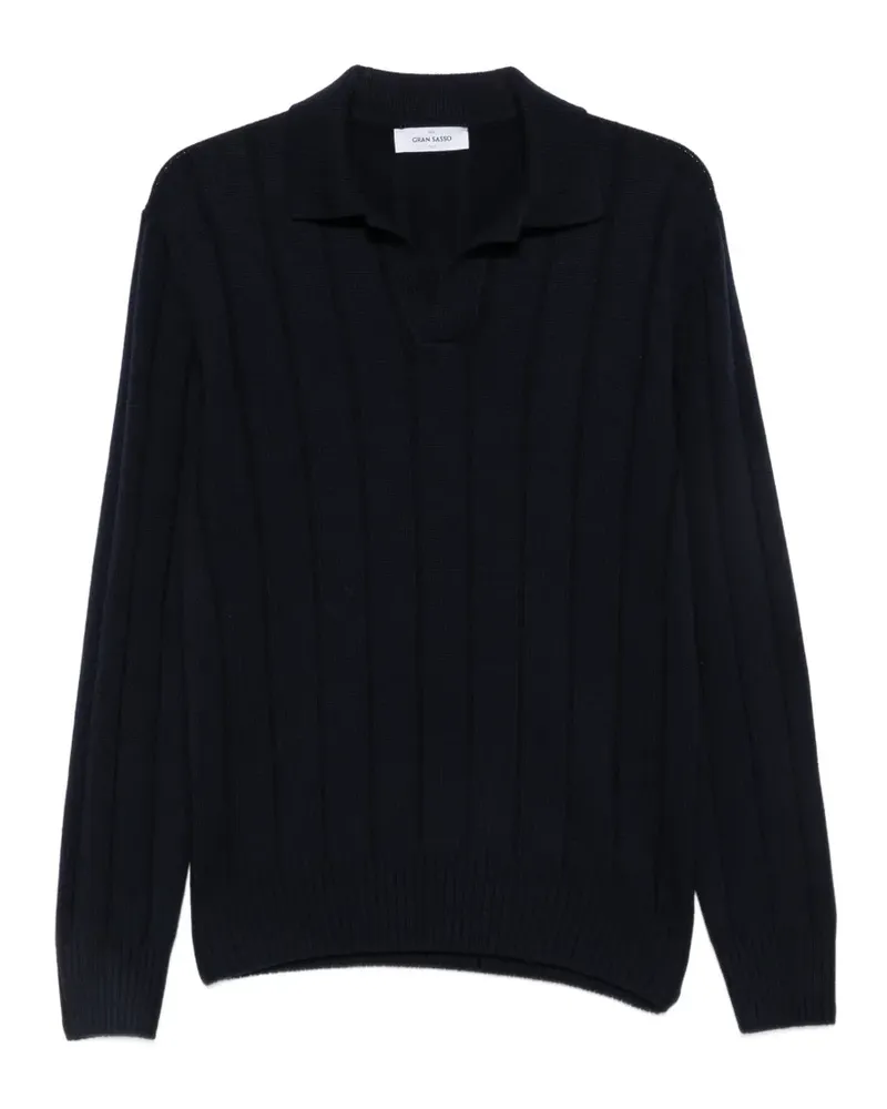 Gran Sasso Gerippter Pullover - Blau Blau
