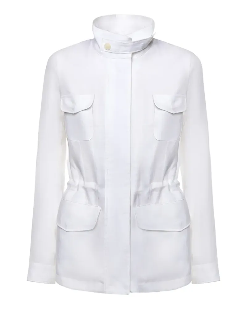 Loro Piana collared front-pockets jacket - Weiß Weiß