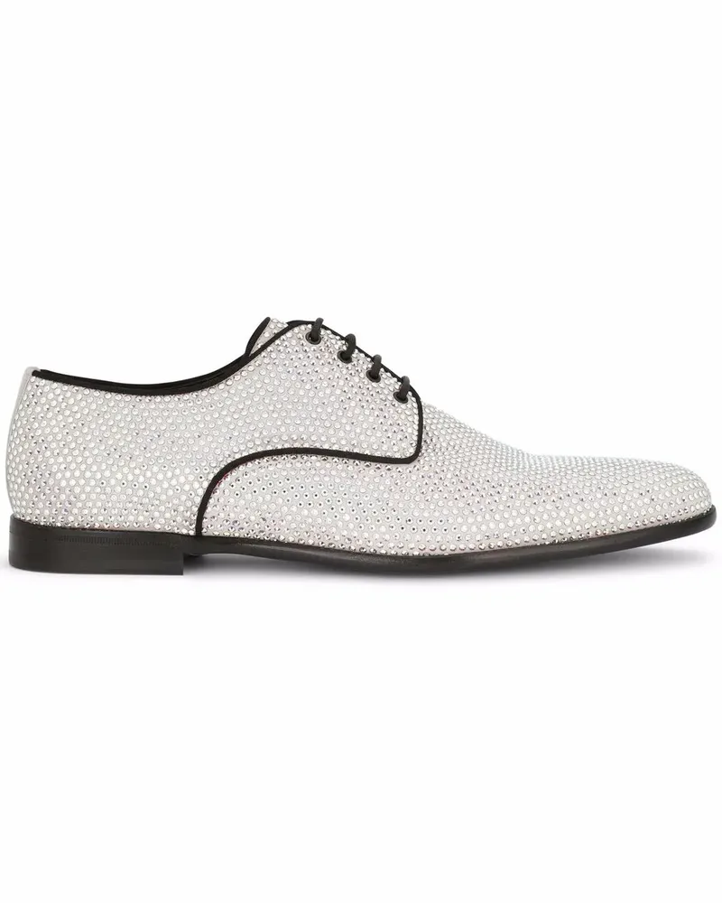 Dolce & Gabbana Derby-Schuhe mit Strassverzierung - Silber Silber