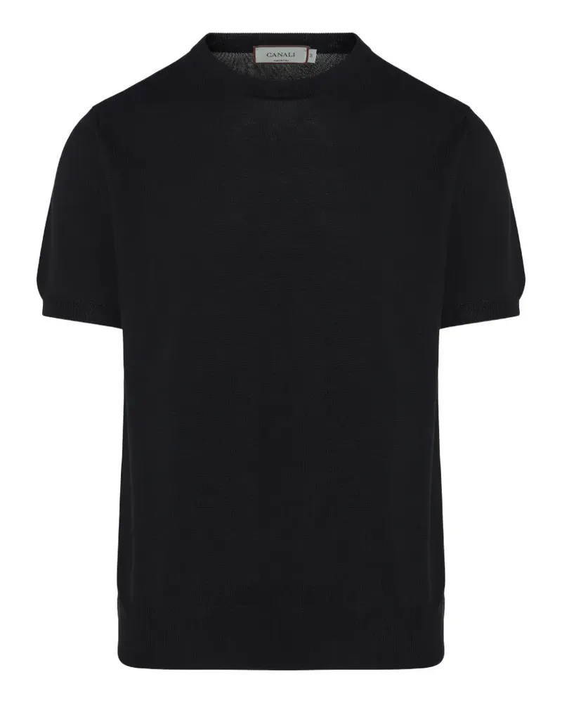 Canali short-sleeve crew-neck T-shirt - Schwarz Schwarz
