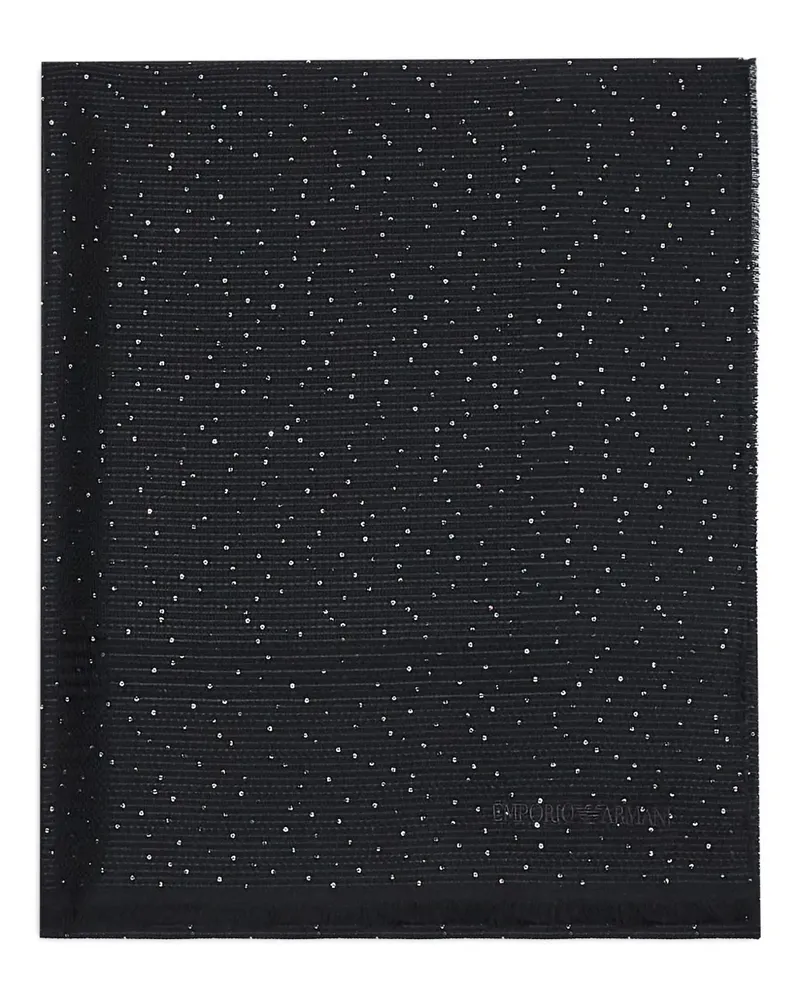 Emporio Armani Schal mit Pailletten - Schwarz Schwarz