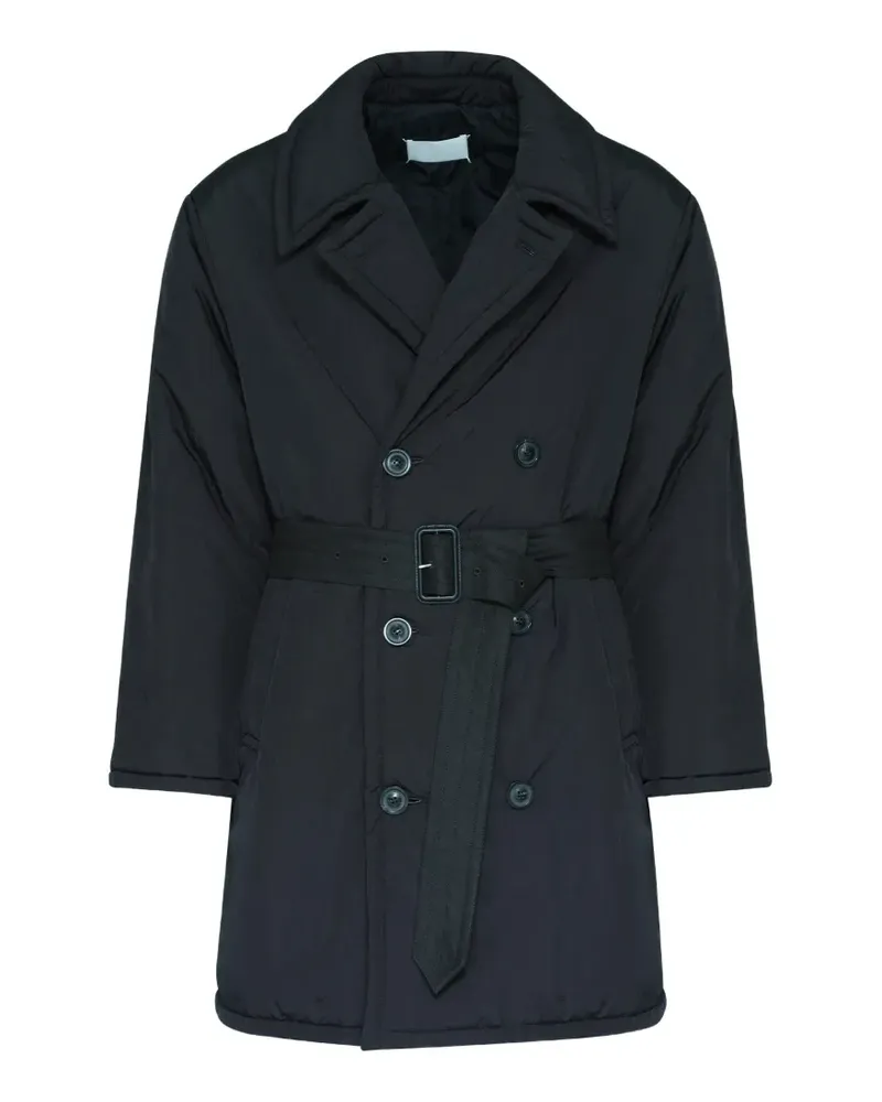 Maison Margiela Gefütterter Mantel mit Gürtel - Schwarz Schwarz