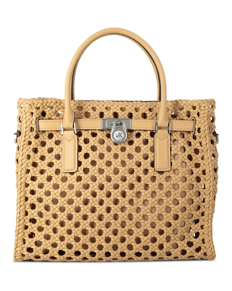 Michael Kors woven padlock tote bag - Nude Nude