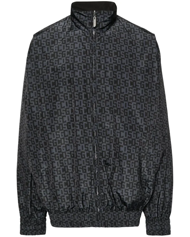 GCDS Wendbare Jacke mit Logo-Print - Schwarz Schwarz
