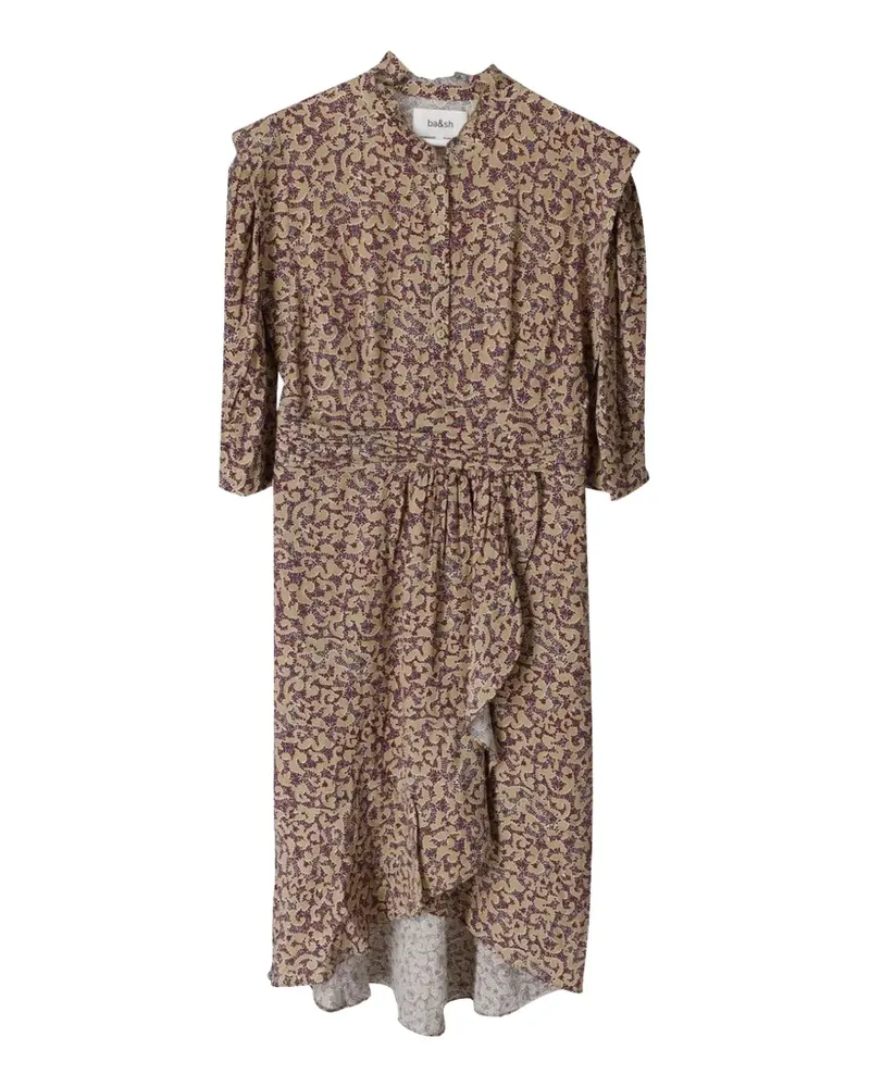 ba&sh ruffled floral-print dress - Nude Nude