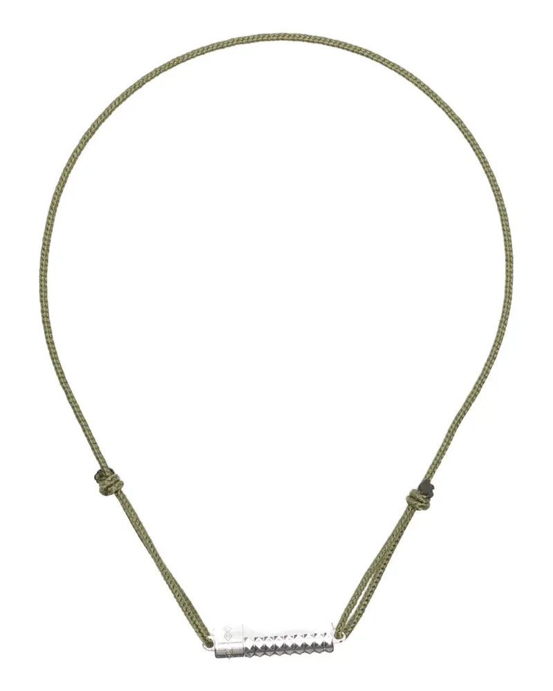 Le Gramme guilloche cord bracelet - Grün Grün