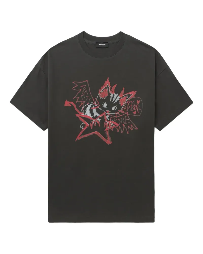 WE 11 DONE Kurzärmeliges T-Shirt - Schwarz Schwarz