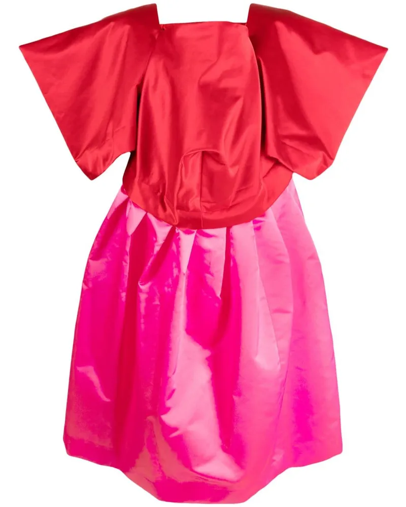 Comme des Garçons Midikleid in Colour-Block-Optik - Rot Rot