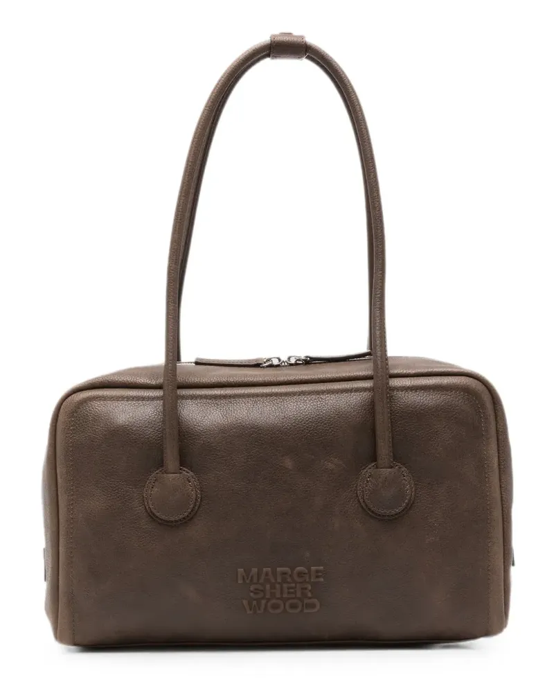 Marge Sherwood Schultertasche mit Logo-Prägung - Braun Braun