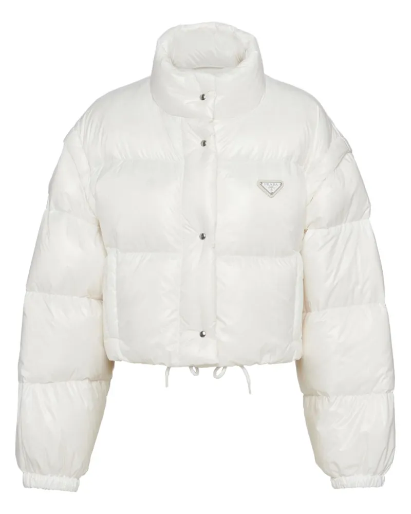 Prada Re-Nylon Cropped-Daunenjacke - Weiß Weiß