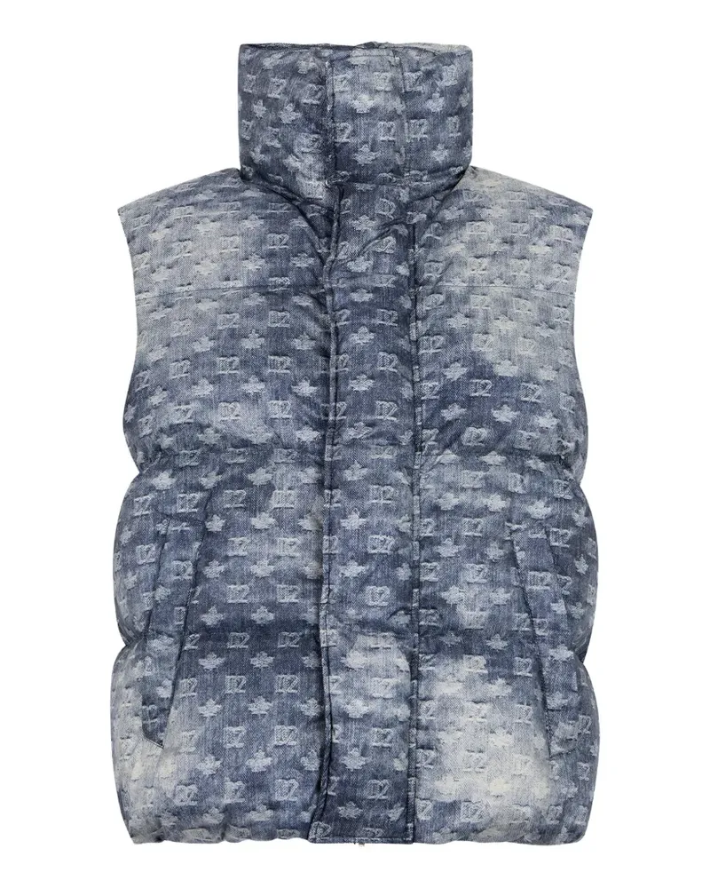 Dsquared2 D2 Monogramm Daunenweste - Blau Blau