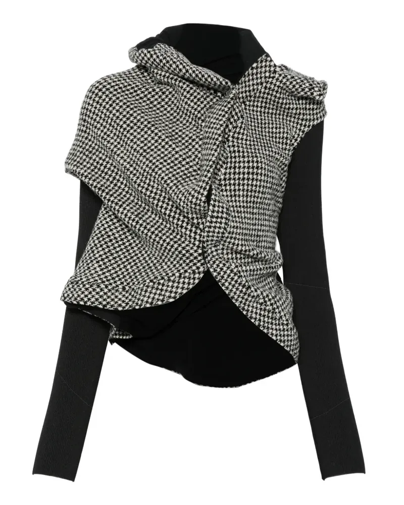 Junya Watanabe houndstooth-pattern jacket - Schwarz Schwarz