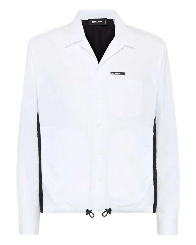 Dsquared2 Hemd mit Kordelzug - Weiß Weiß